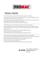 Preview for 27 page of Promac 378VTE Manual