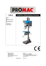 Promac 930VLB Operating Instructions Manual предпросмотр