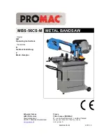 Promac MBS-56CS-M Operating Instructions Manual предпросмотр