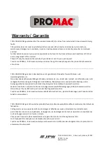 Предварительный просмотр 113 страницы Promac PBD-3069 Manual