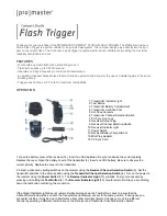 Предварительный просмотр 1 страницы Promaster COMPACT STUDIO FLASH TRIGGER Manual