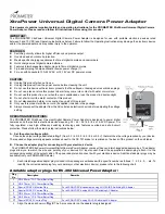 Предварительный просмотр 1 страницы Promaster XtraPower Operating Instructions