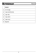 Preview for 4 page of PROMAT 4000858780 Original Instruction Manual