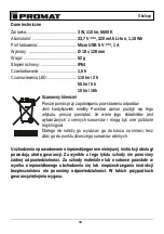 Preview for 37 page of PROMAT 4000877174 Original Instruction Manual