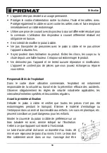 Preview for 22 page of PROMAT 9000360080 Original Instruction Manual