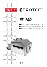 PROMAT TROTEC FS 100 Operating Instructions предпросмотр