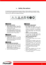 Предварительный просмотр 3 страницы Promate PM6100D Operator'S Manual