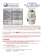 Promation Engineering P1 A P-XOV Series Field Manual preview