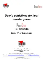 Promattex PromaPress PromaShirt TS-4050ME User Manual Lines preview