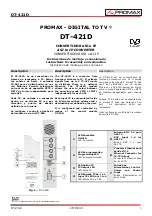 Preview for 1 page of Promax DT-421D Instructions For Assembly And Connection