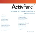 promethean ActivPanel AP-WIFI-A Quick Install Manual preview