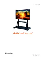 promethean ActivPanel Touch 55' User Manual preview