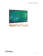 promethean ActivPanel Touch Installation Manual preview