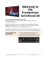 Предварительный просмотр 1 страницы promethean ActivPanel v6 Instruction Manual