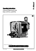 ProMinent Beta b BT4b Series Operating Instructions Manual preview