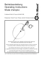 ProMinent DULCO Trans 40/1000 PVDF Operating Instructions Manual preview