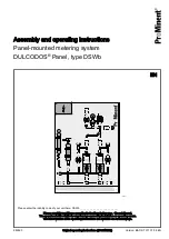 ProMinent DULCODOS DSWb S110 Assembly And Operating Instructions Manual предпросмотр