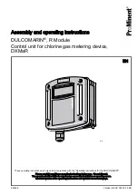 Preview for 1 page of ProMinent DULCOMARIN DXMaR Series Assembly And Operating Instructions Manual