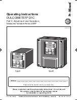 Preview for 1 page of ProMinent DULCOMETER D1C A D Series Operating Instructions Manual