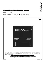 ProMinent DULCOnvert Installation And Configuration Manual предпросмотр