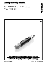 ProMinent DULCOTEST PAA 2-3E Assembly And Operating Instructions Manual preview