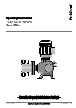 ProMinent Meta MTKa Operating Instructions Manual preview