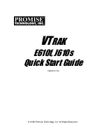 Preview for 1 page of Promise Technology E610f Quick Start Manual