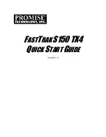 Promise Technology FASTTRAK S150 TX4 Quick Start Manual preview