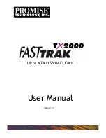 Preview for 1 page of Promise Technology FastTrak TX2000 User Manual