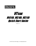 Предварительный просмотр 1 страницы Promise Technology VTrak copy VTM210 Quick Start Manual