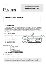 PROMIX Promix-SM132 Series Operating Manual preview