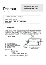 PROMIX Promix-SM213 Operating Manual preview