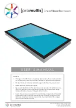 Preview for 1 page of PROMULTIS inserttouchscreen User Manual