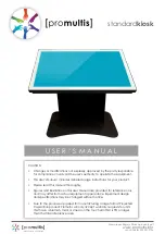 Preview for 1 page of PROMULTIS standard kiosk User Manual