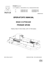 Preview for 1 page of PRONAR GP200 Operator'S Manual