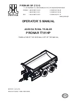 Preview for 1 page of PRONAR T701HP Operator'S Manual