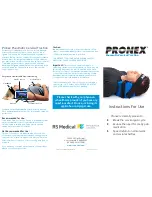 PRONEX Pneumatic Cervical Traction Instructions For Use preview