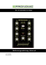 Preview for 1 page of Pronomic DX-10 USB MKII Manual