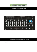 Pronomic DX-165REC MKII Manual preview