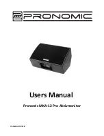 Pronomic MKA-12 Pro Aktivmonitor User Manual preview