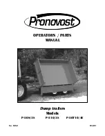 pronovost P-50710/4E Operator And Parts Manual preview