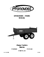 Предварительный просмотр 1 страницы pronovost P-50711/4E Operator'S Manual