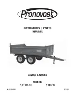 Предварительный просмотр 1 страницы pronovost P-5103S/4E Operator'S & Parts Manual