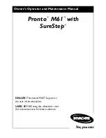 Pronto M61 Owner'S Operator And Maintenance Manual preview