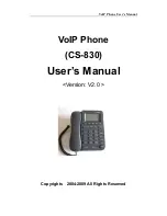 Proolin VoIP Tech CS-830 User Manual preview