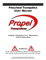 Preview for 1 page of Propel Trampolines Preschool Trampoline User Manual