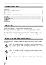 Preview for 2 page of Prophete 2928 Operating Instructions Manual