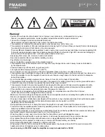 Предварительный просмотр 2 страницы PROPHON PMA4240 Instruction Manual