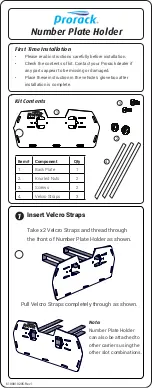 Preview for 1 page of Prorack PR3501 Installation Instructions