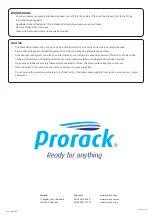 Preview for 14 page of Prorack VOYAGER PR3207 Manual